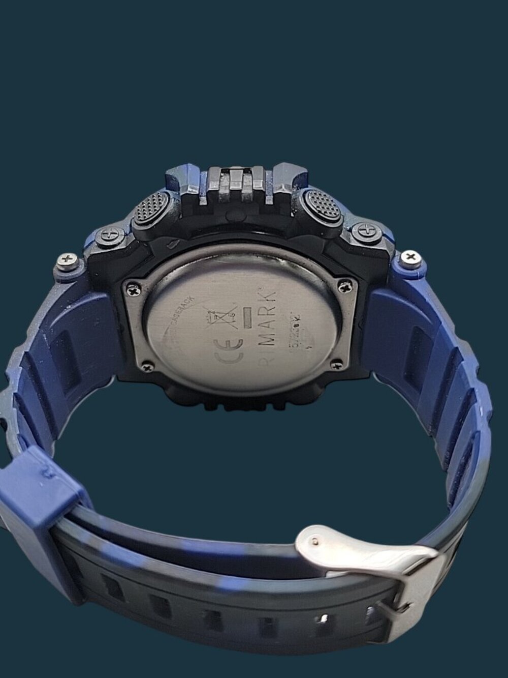 Primark Mens Digital Watch 9" Blue Silicone Band 54mm Multifunction Dial - Picture 6 of 12